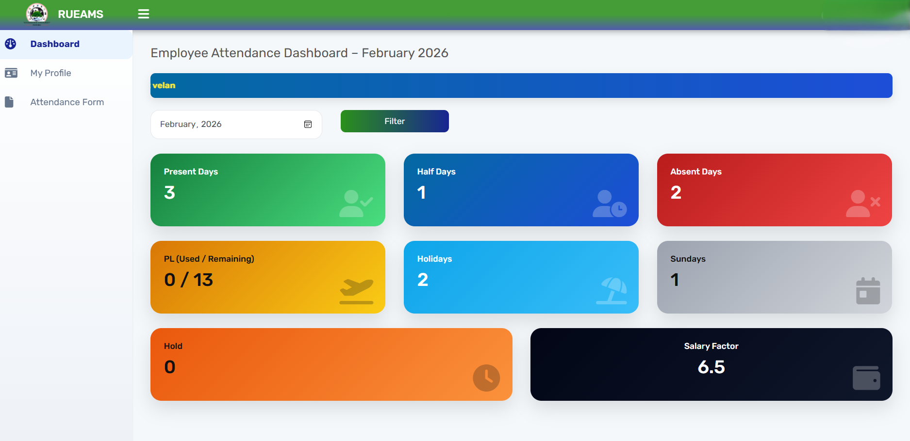 Dashboard Preview